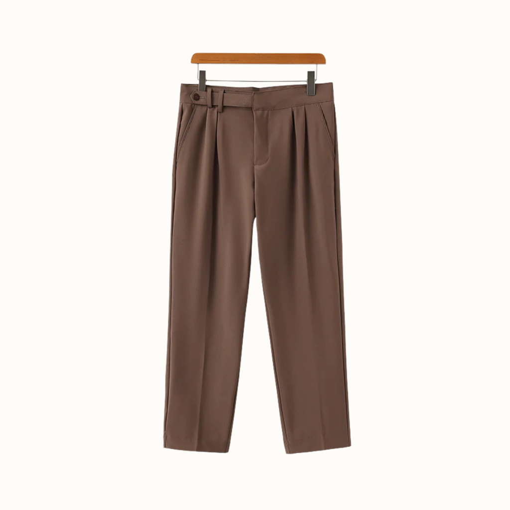 Pantalon Taille Haute Plissé