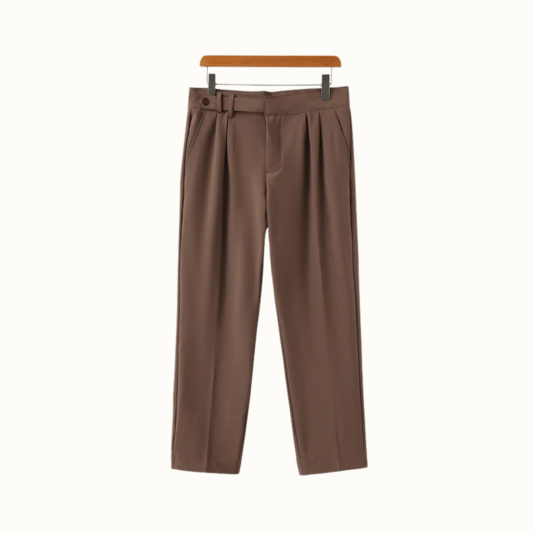 Pantalon Taille Haute Plissé