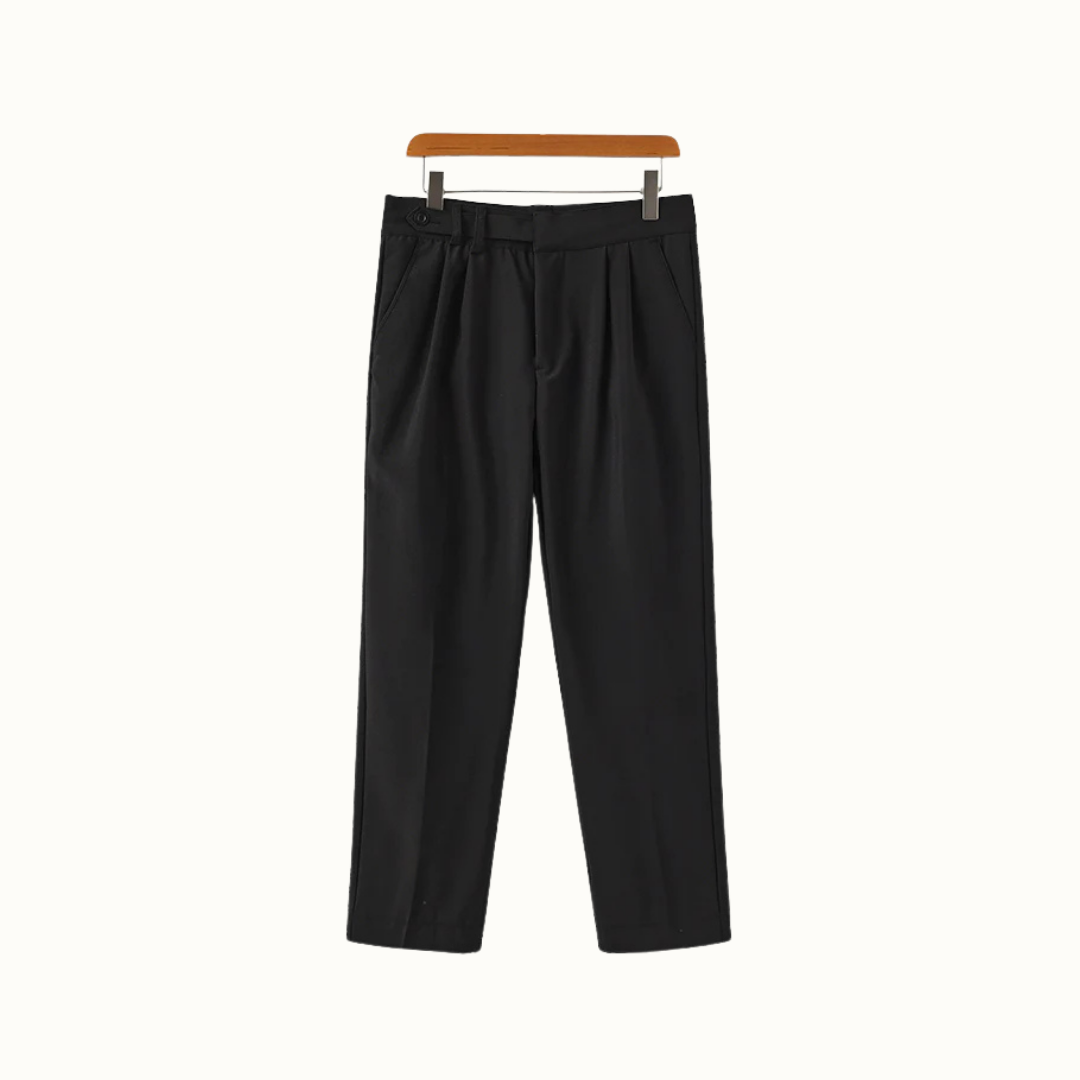 Pantalon Taille Haute Plissé