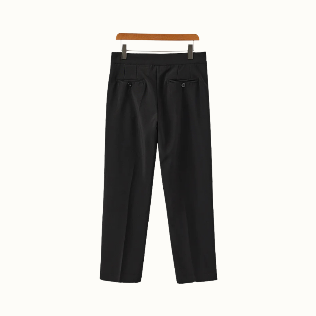 Pantalon Taille Haute Plissé