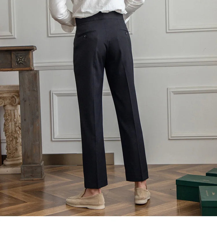 Pantalon Taille Haute Plissé