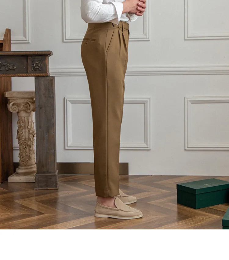 Pantalon Taille Haute Plissé