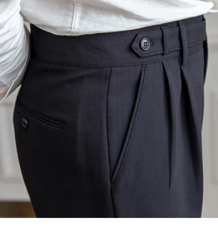 Pantalon Taille Haute Plissé